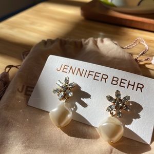 Jennifer Behr Reiss Earrings - Crystal Antique Gold